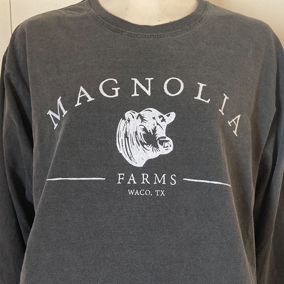 Magnolia Comfort Color Gray Long Sleeve T Shirt SIZE LARGE 100% Cotton Unisex - Picture 3 of 6